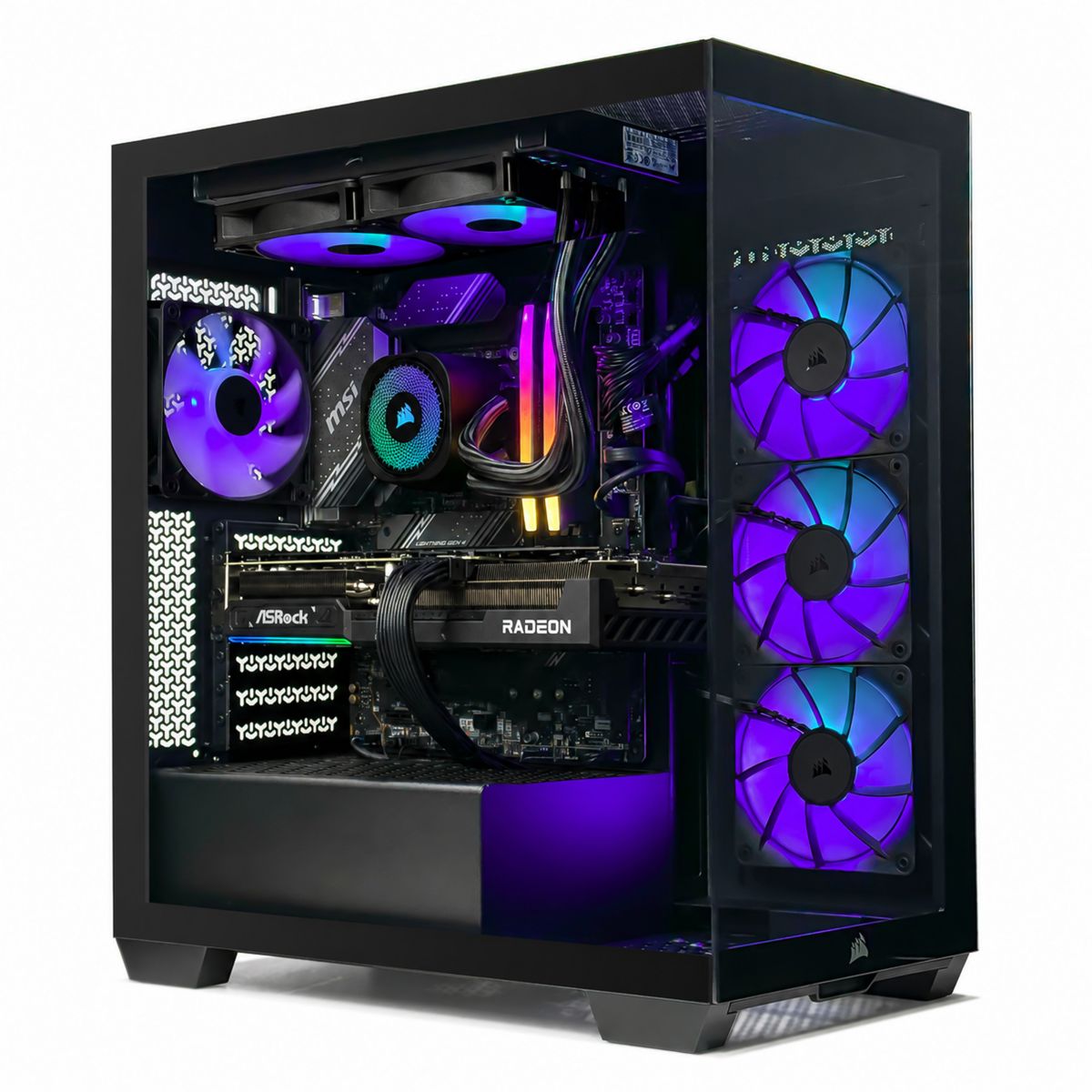 PC Gamer 3500X - AMD Ryzen 7 5700X - AMD Radeon RX 9070 XT - 16 Go RAM DDR4 - SSD 1 To - SANS OS couleur unique, CORSAIR