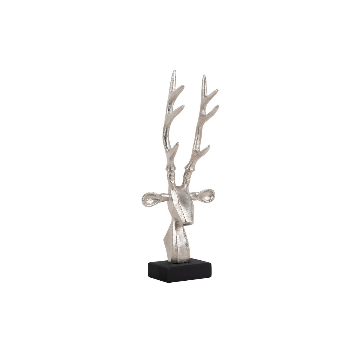 Ornement Aluminium REINDEER HEAD argent brossé, PRESENT TIME