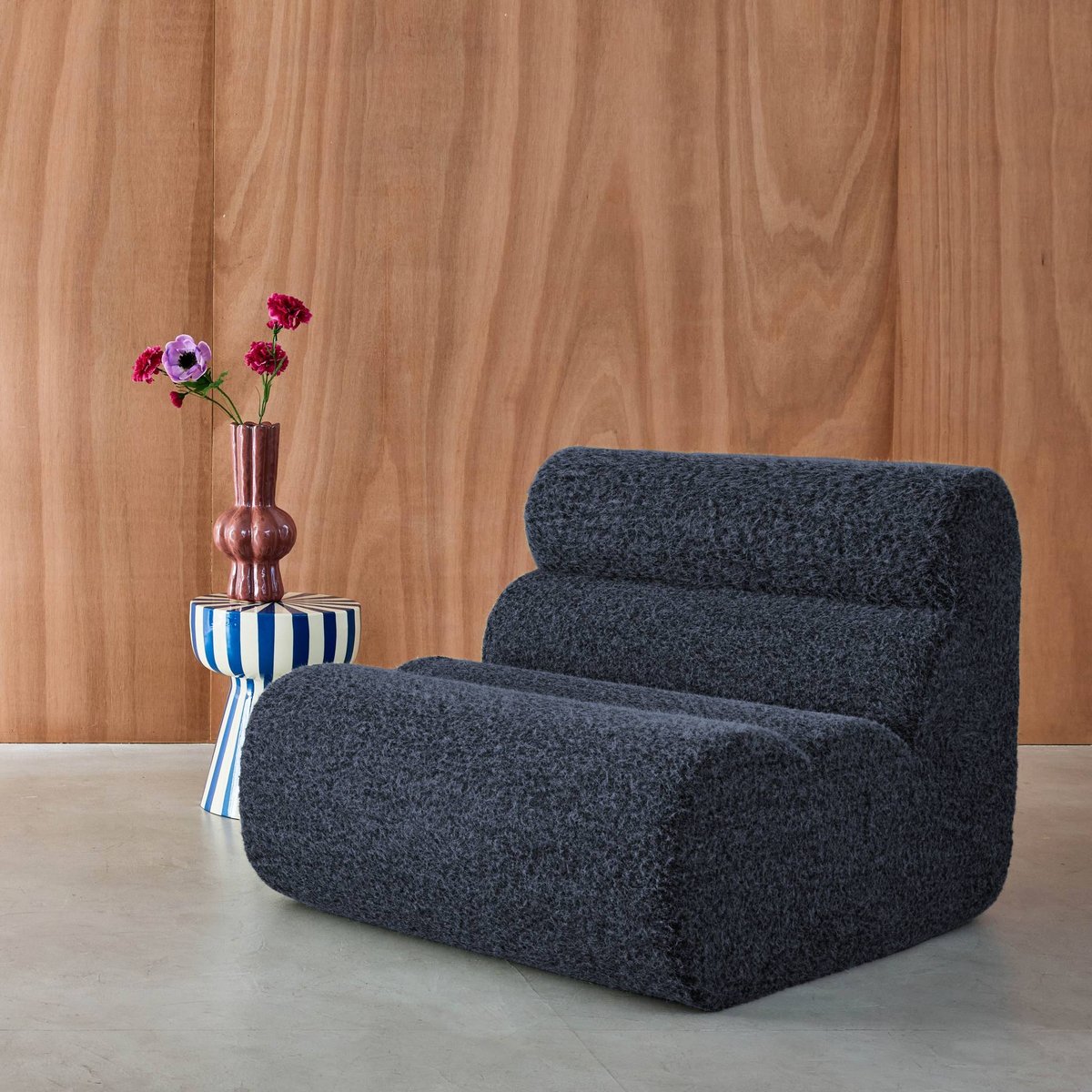 Chauffeuse compressée tissu effet alpaca 1 place NOVA beige, SWEEEK
