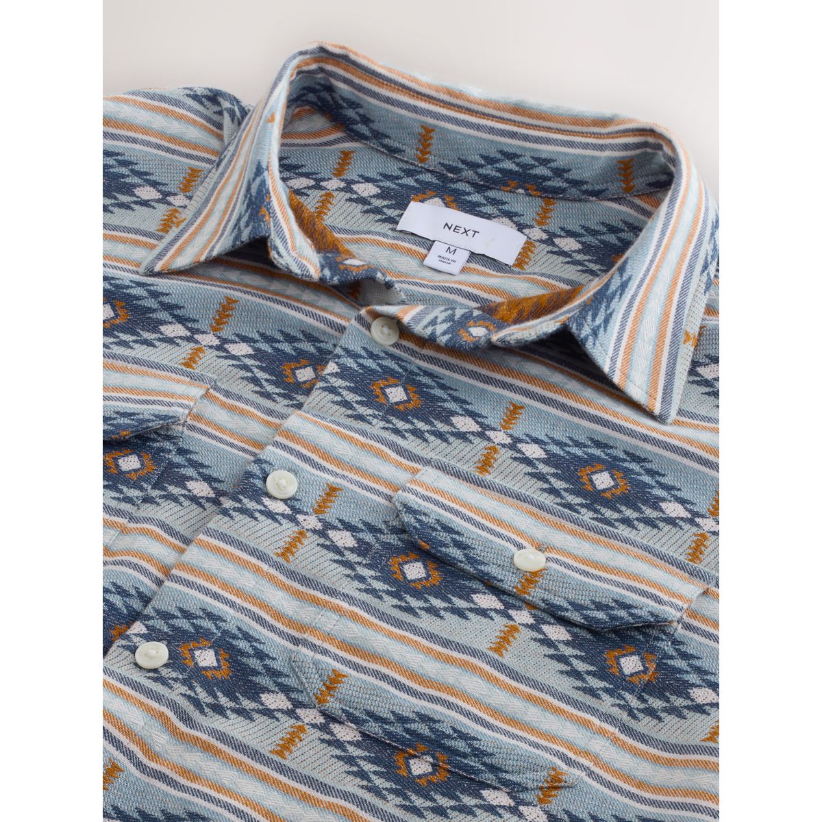 Chemise décontractée à motif style navajo bleu, NEXT