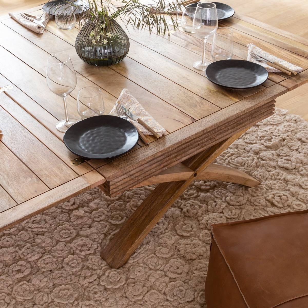 Table basse en bois de manguier LUCE bois clair, MADE IN MEUBLES 