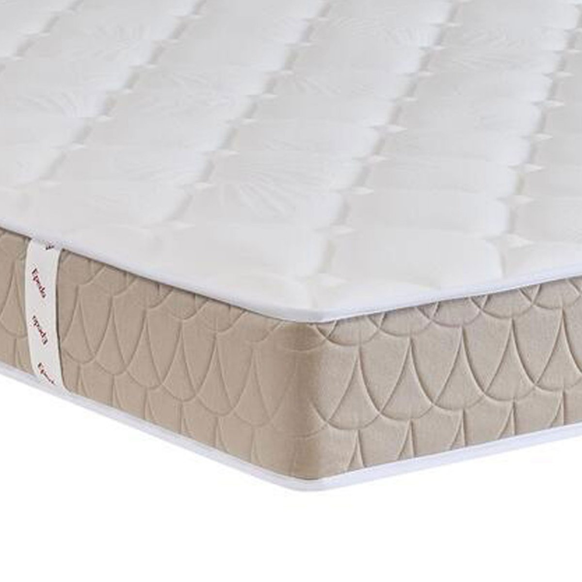Matelas à ressorts et mémoire de forme, accueil enveloppant- EGERIE 3 blanc, EPEDA