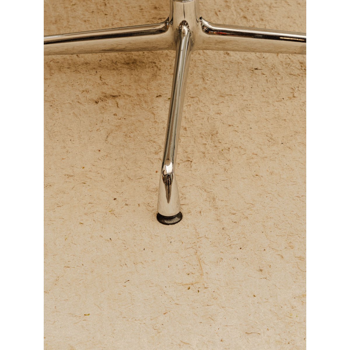 Table à manger chromée et en bois blanc Karla N°1309 - Bon état blanc, DEBONGOUT
