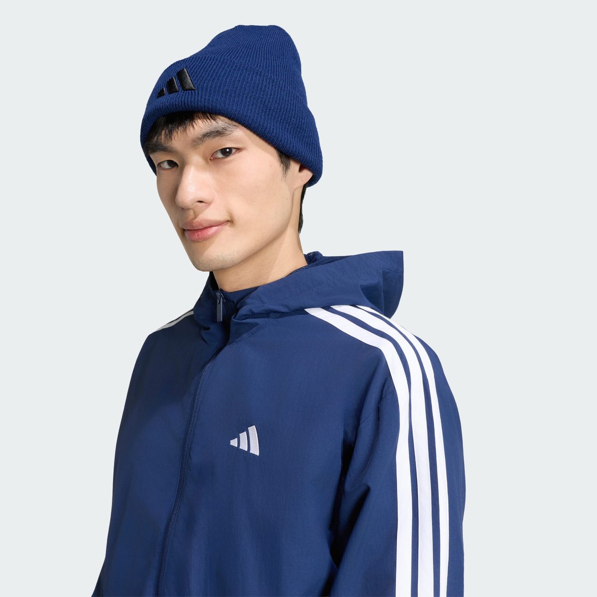 Coupe-Vent Tissé 3 Bandes Essentials Coupe-Vent Tissé 3 Bandes Essentials team navy blue 2 / white, ADIDAS SPORTSWEAR