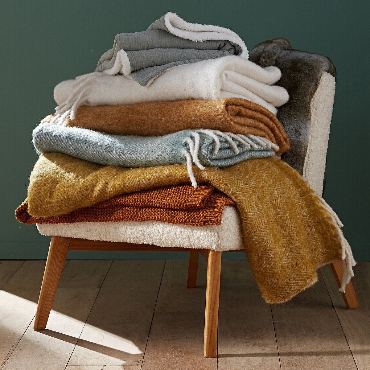 Warme Decke Lichen ocker, LA REDOUTE INTERIEURS