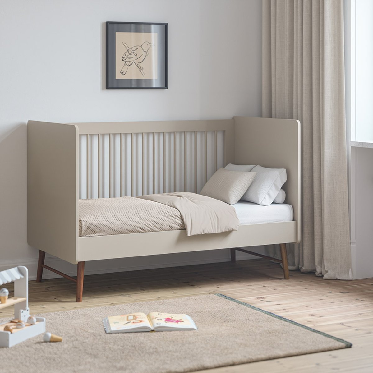 LIT ÉVOLUTIF BÉBÉ «ROSEAU» | 70 X 140 CM ROSEAU beige, PETITE AMELIE
