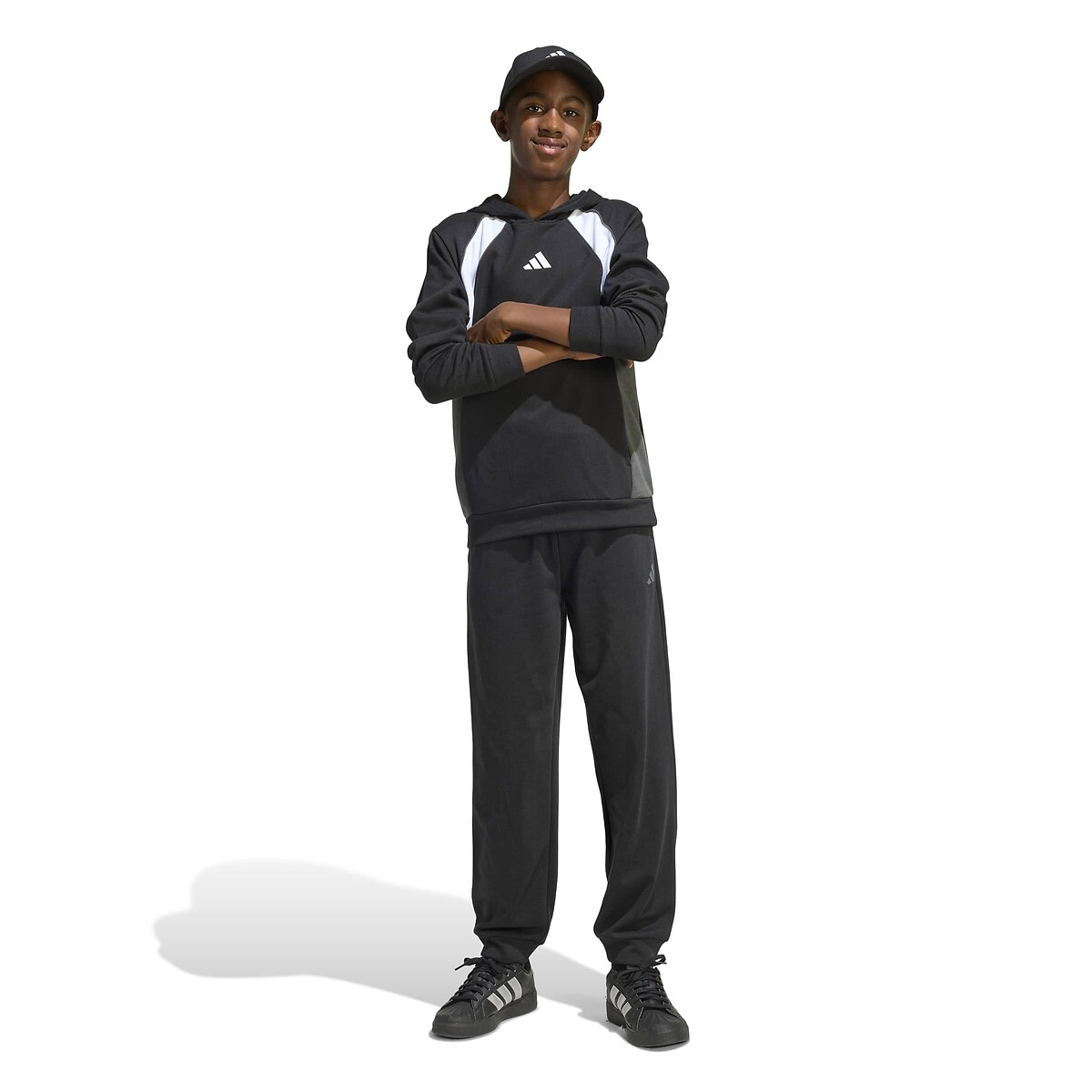 Sweat à capuche 7/8-15/16 ans noir, ADIDAS SPORTSWEAR