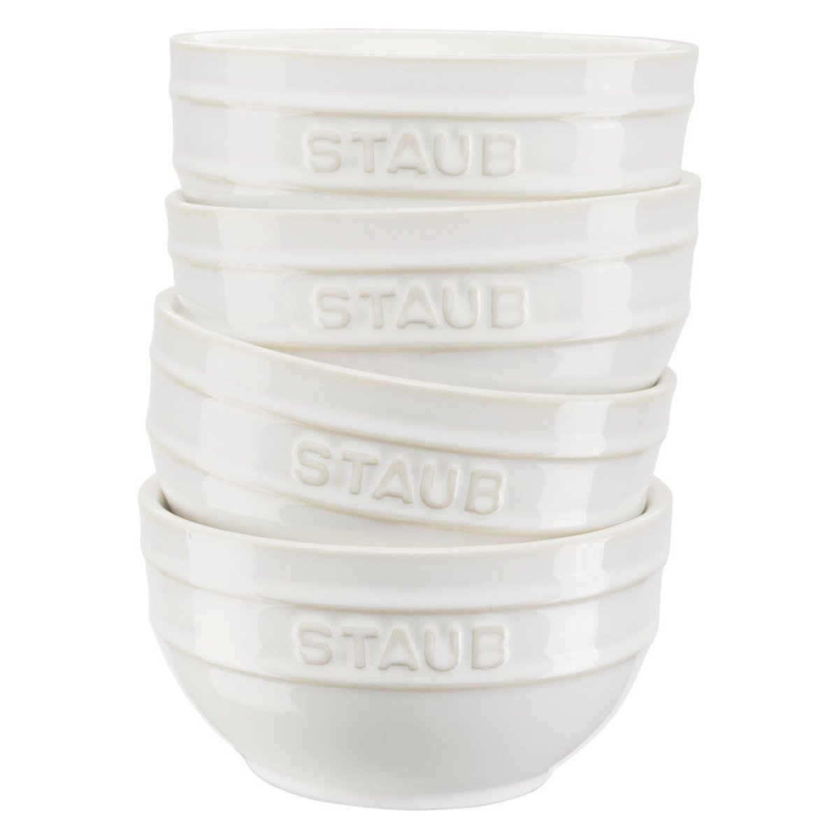 Lot de bols 12 cm / 4-pcs blanc, STAUB