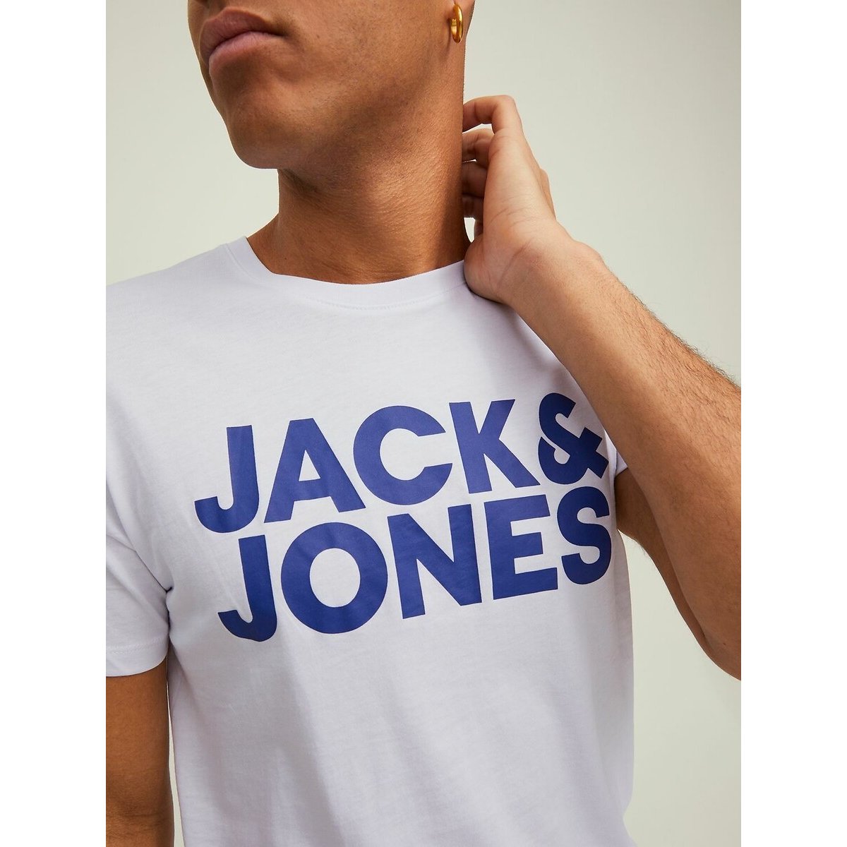 Lot de 3 t-shirts noir + marine + blanc, JACK & JONES