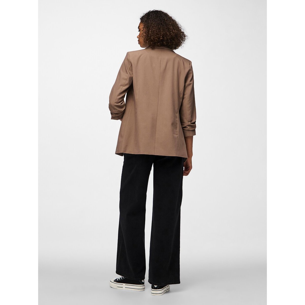 Blazer coupe droite marron, PIECES