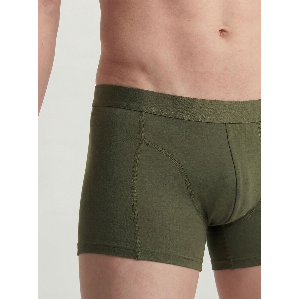 Lot de 3 boxers unis marine + kaki + bordeaux, JACK & JONES
