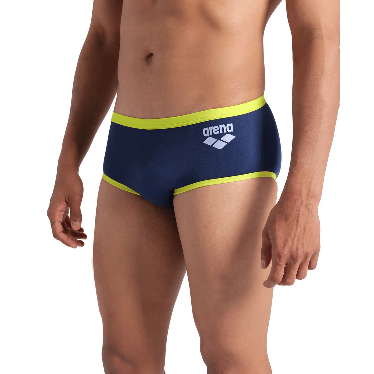 Short de bain taille basse arena One Big Logo pour homme navy-soft green, ARENA