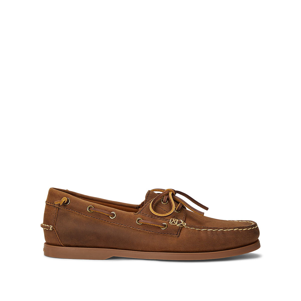 Chaussures bateau en cuir Merton Boat marron, POLO RALPH LAUREN