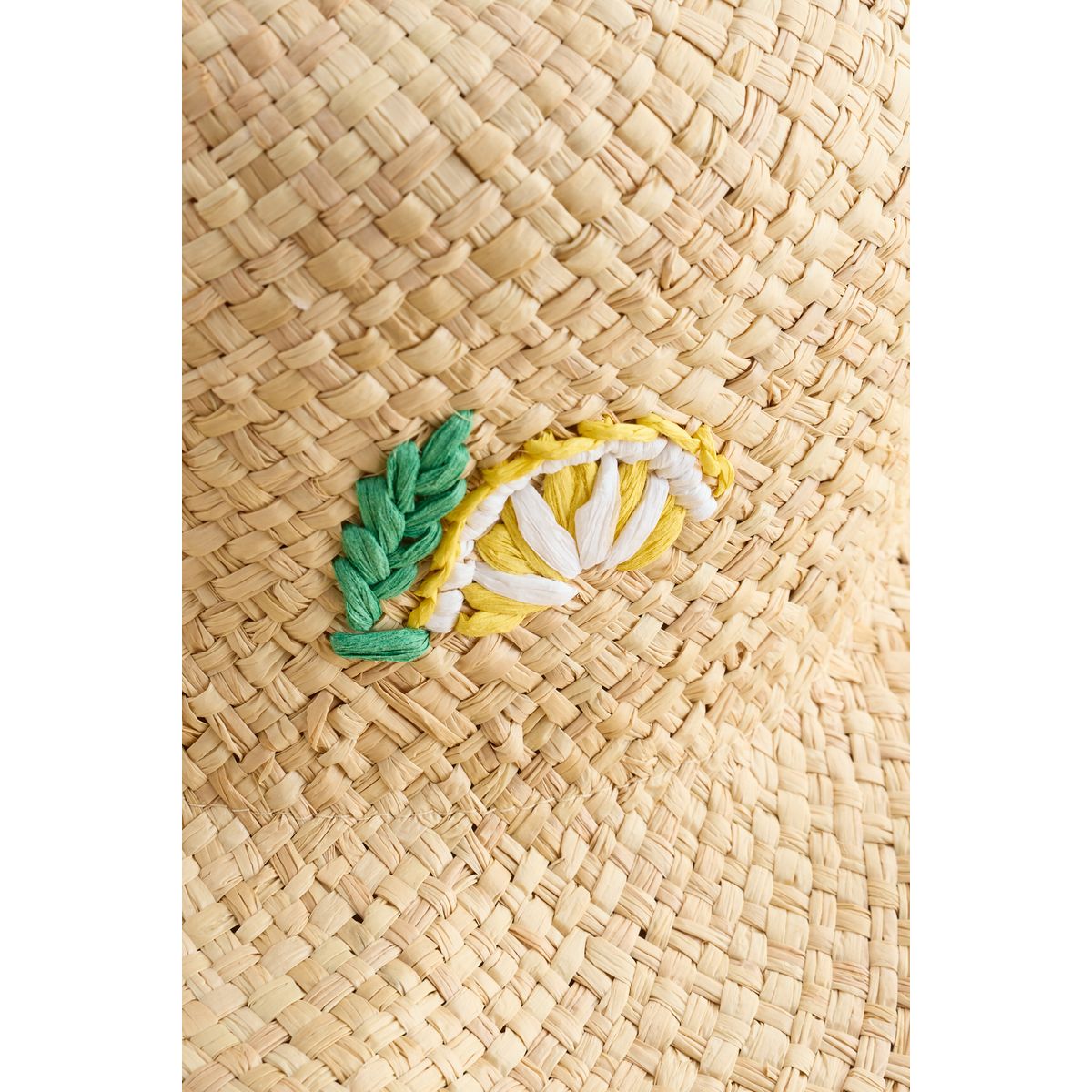 Capeline à bord effiloché applique citron, NEXT