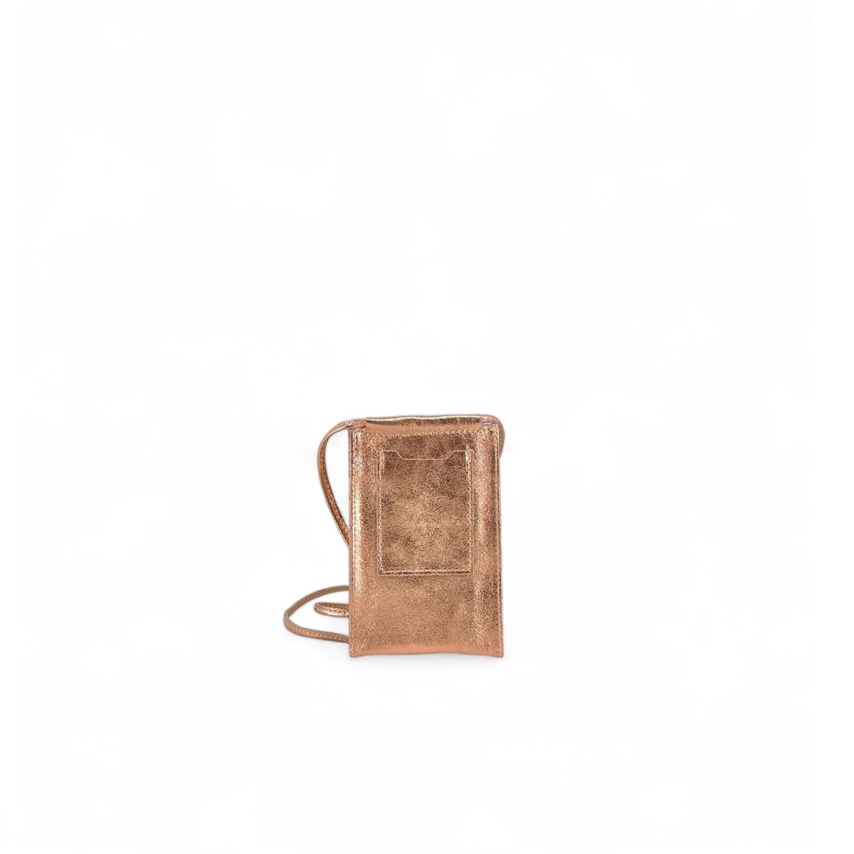 Etui téléphone portable en cuir irisé EASY rose gold, OH MY BAG