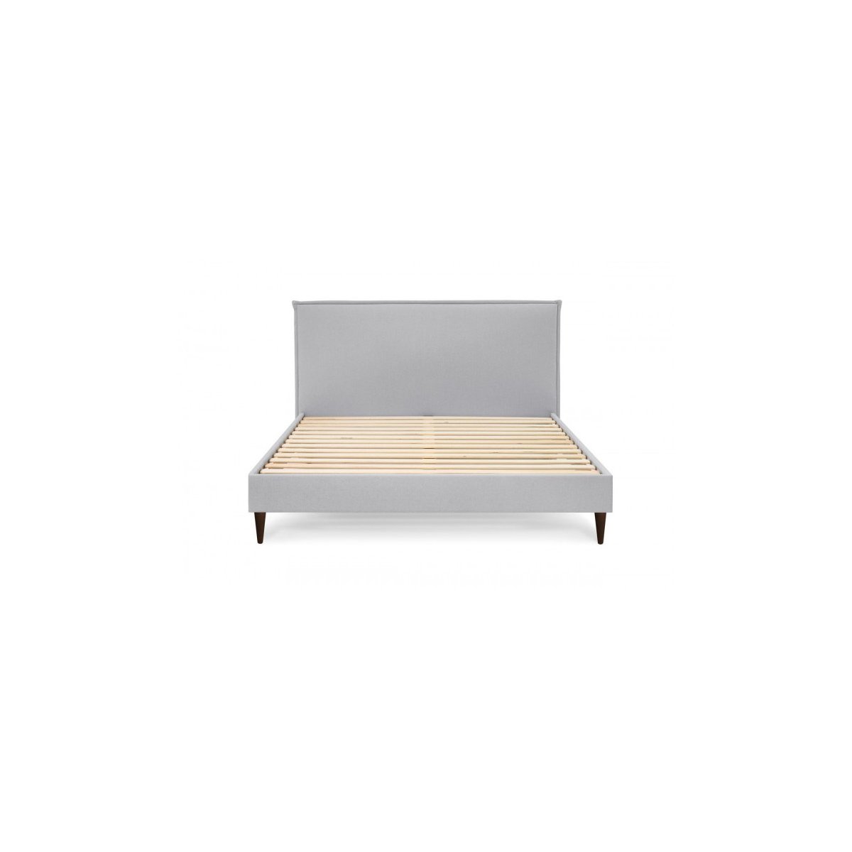 Lit bois revêtement tissu, SARY gris, BOBOCHIC