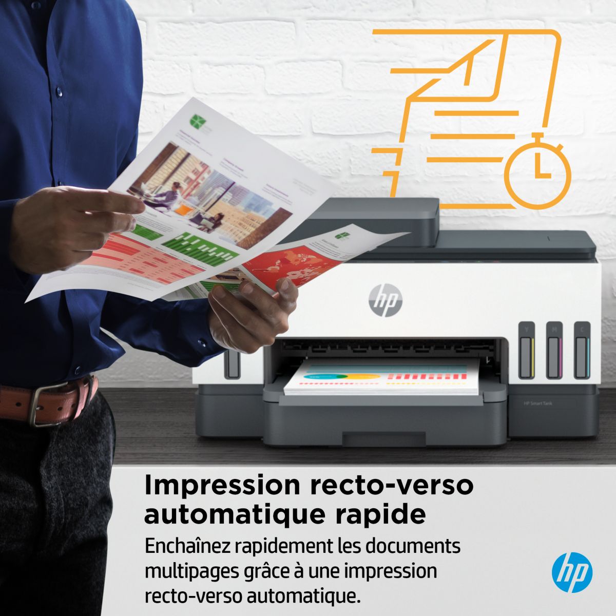 Imprimante jet d'encre Smart Tank 7305/7307 couleur unique, HP
