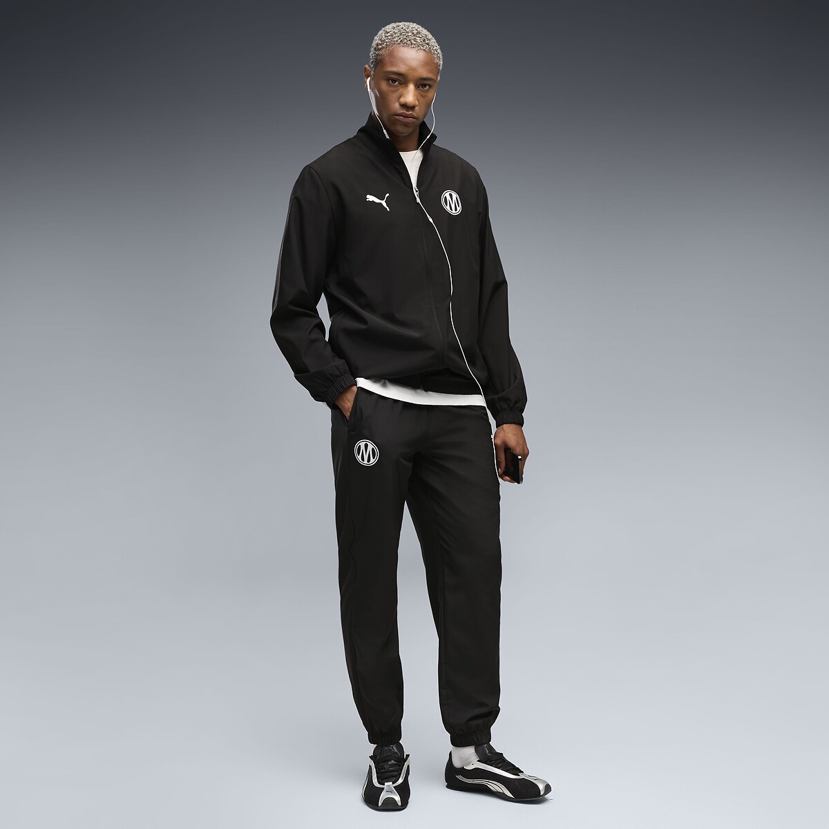 Ensemble de survêtement, Olympique de Marseille noir+blanc, PUMA