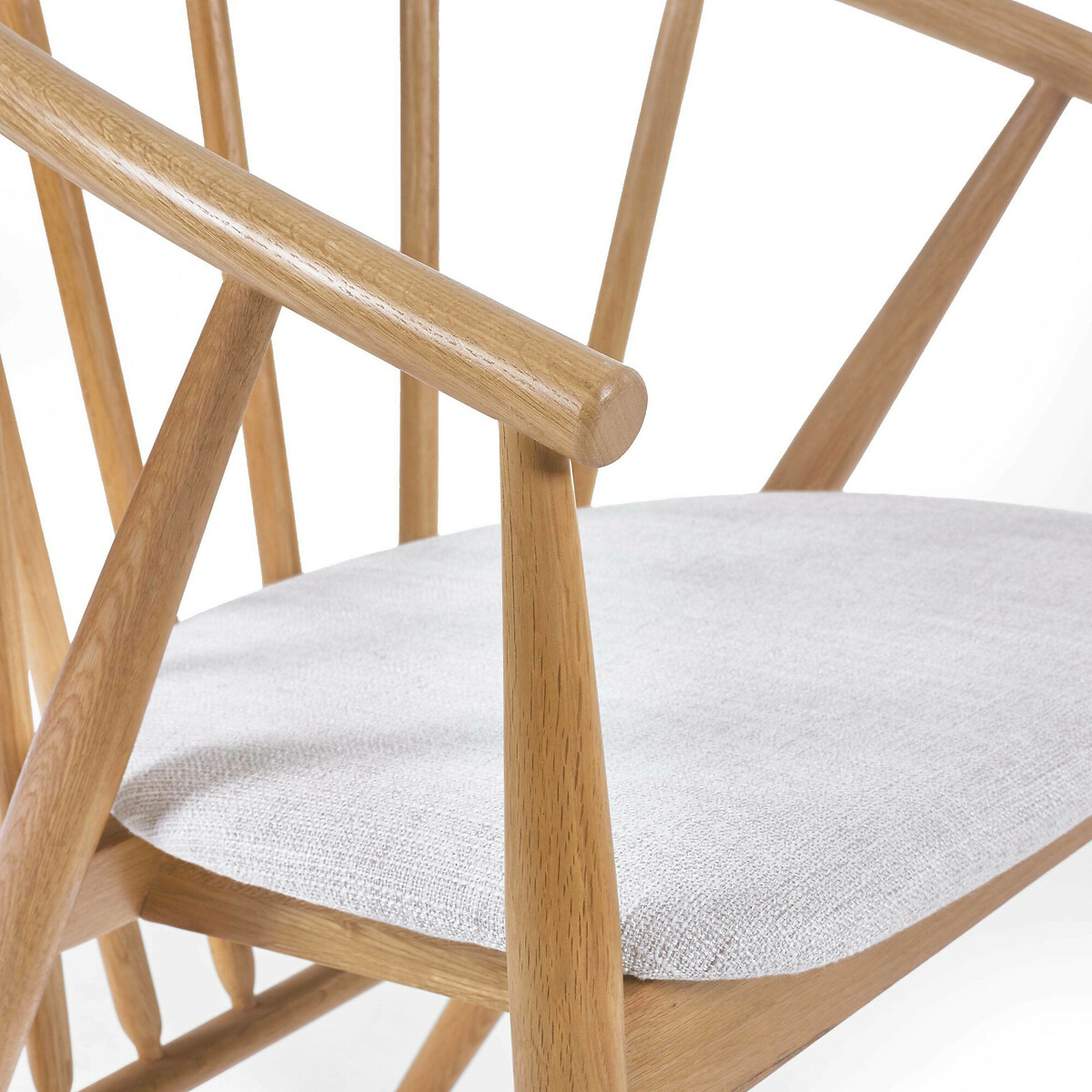 Oran Oak Curved Spindle Back Dining Chair natural oak, SO'HOME