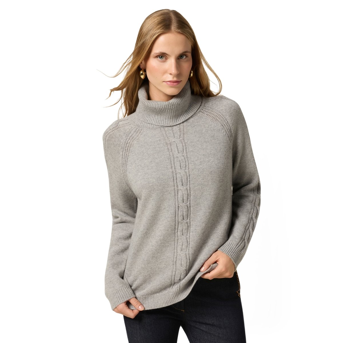 Col roulé tressé light - blue, OLTRE