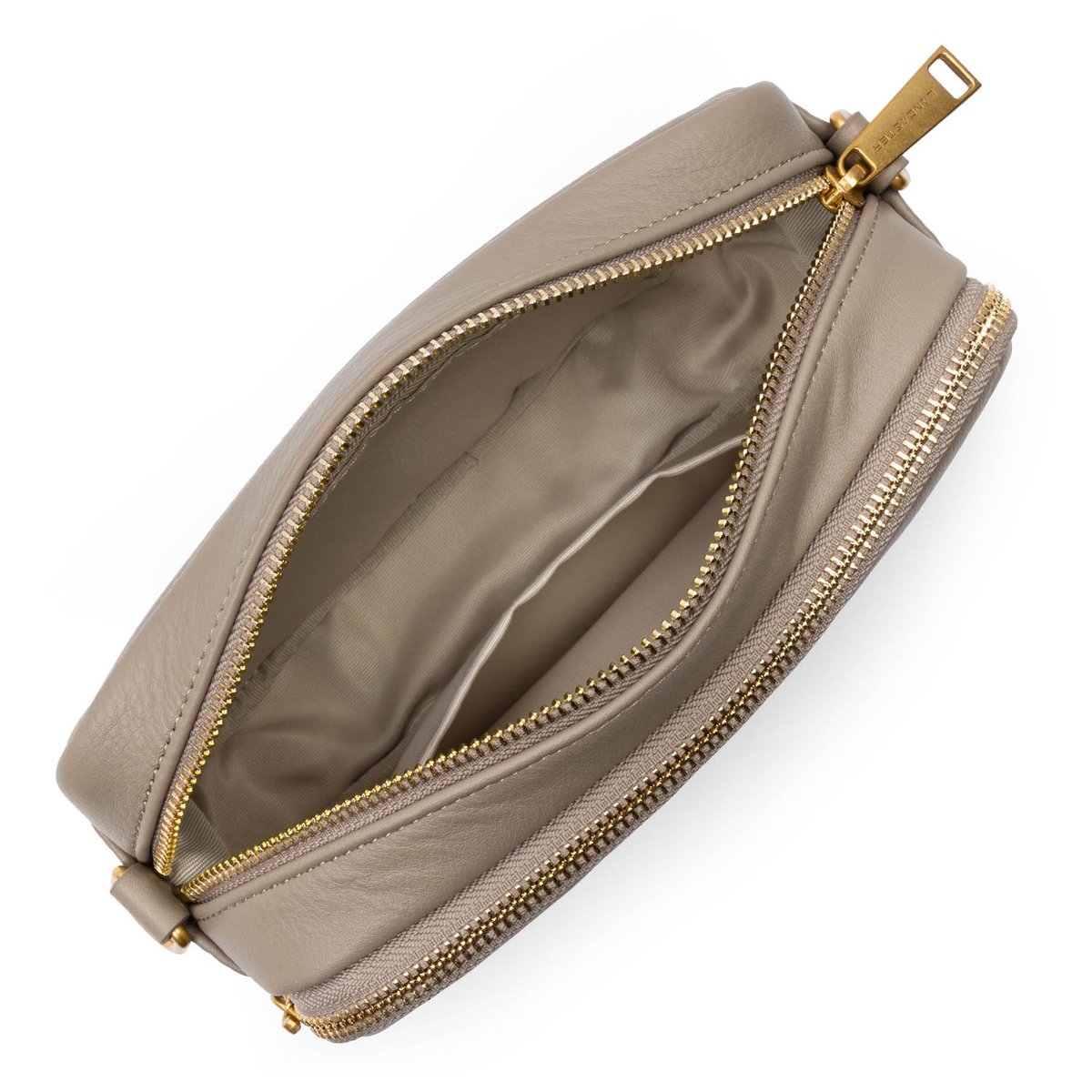 Sac trotteur zippé SOFT MATELASSÉ galet foncé, LANCASTER