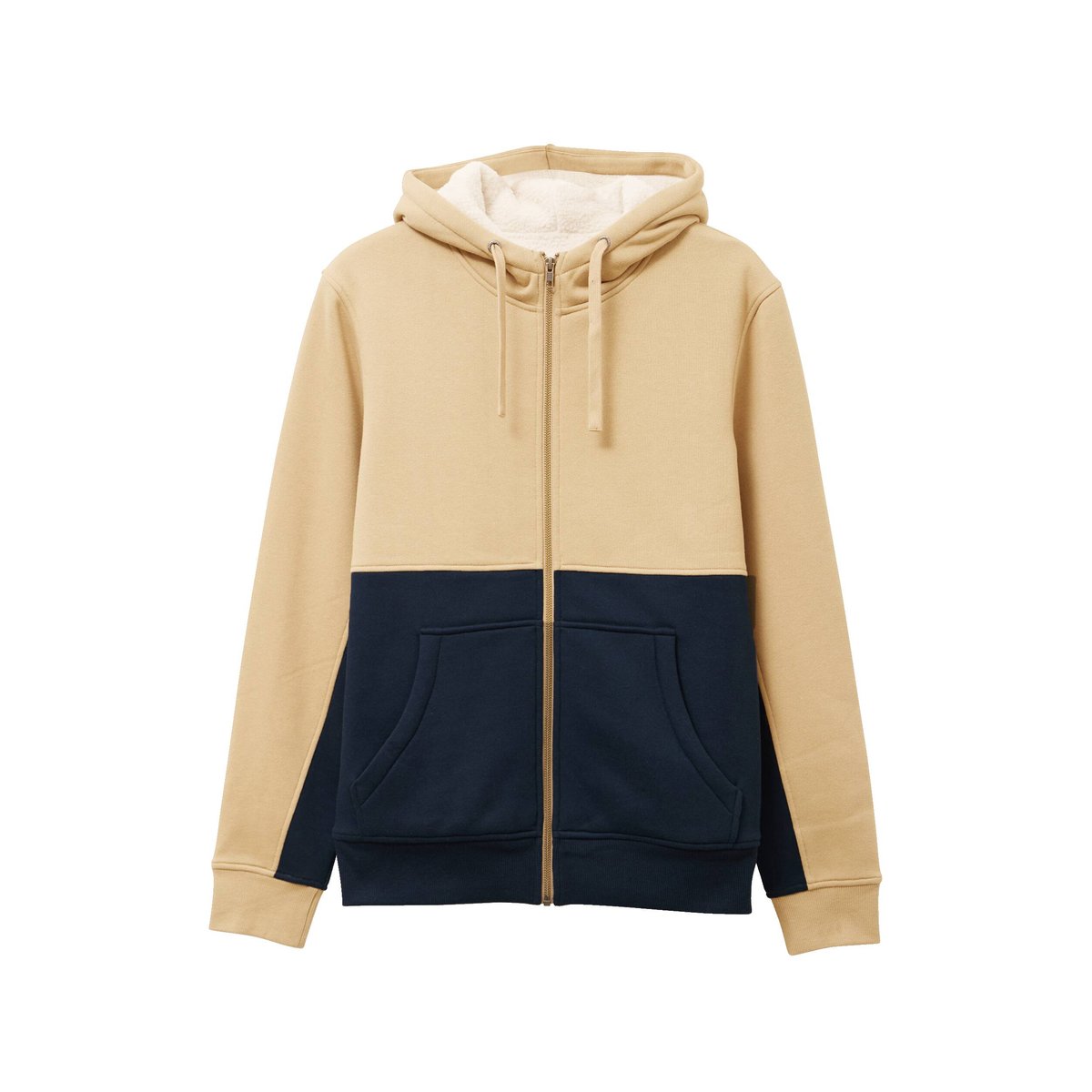 Sweat zippé à capuche bleu marine, BONOBO