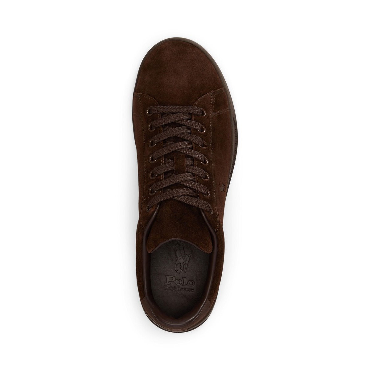Baskets en cuir suédé, Heritage Court 3 marron chocolat, POLO RALPH LAUREN