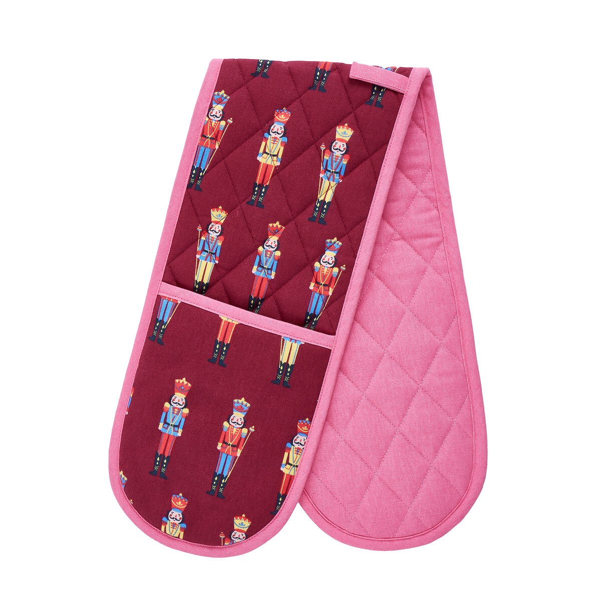 Christmas Nutcracker Cotton Kitchen Oven Glove plum, CATHERINE LANSFIELD