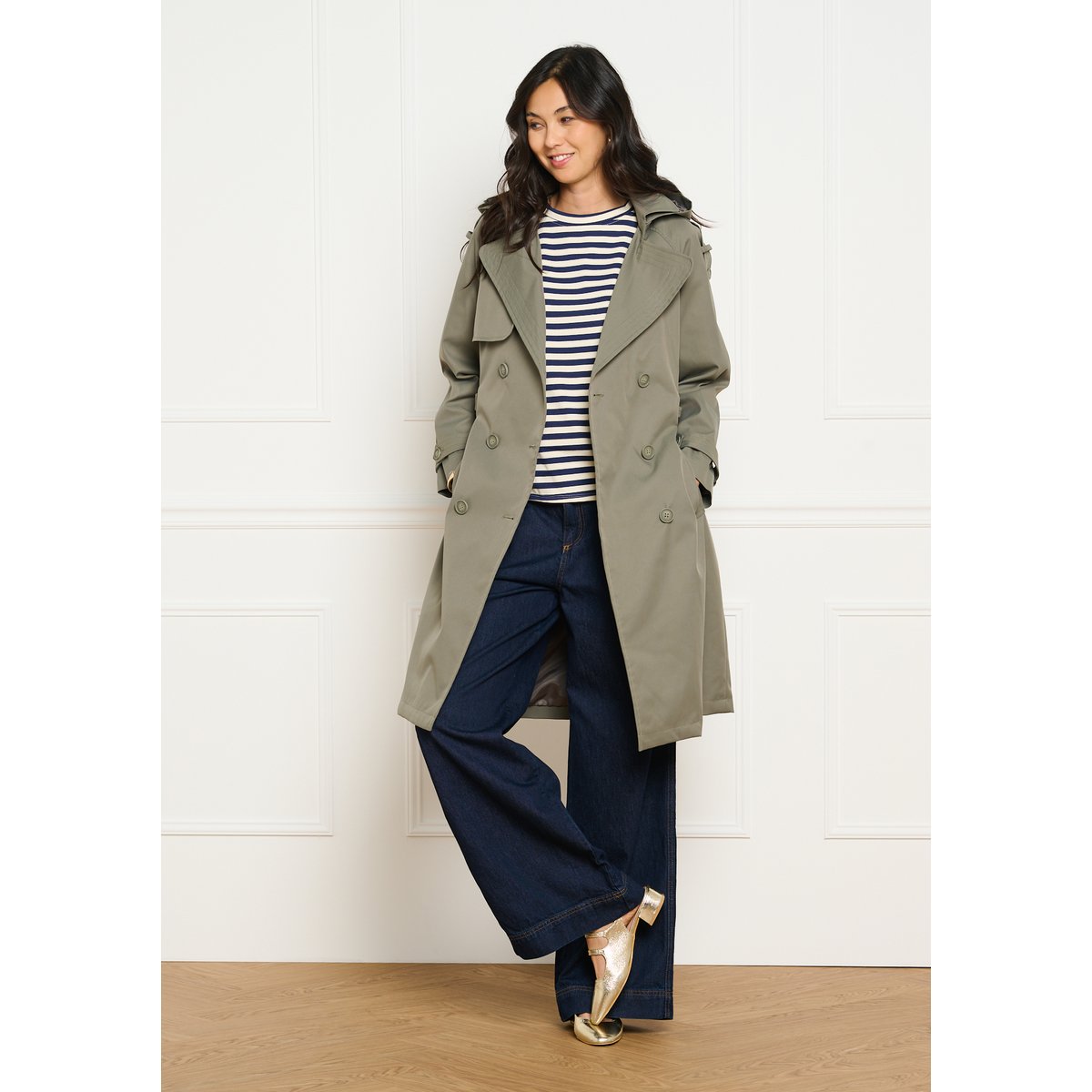 Trench à capuche khaki, LOLALIZA