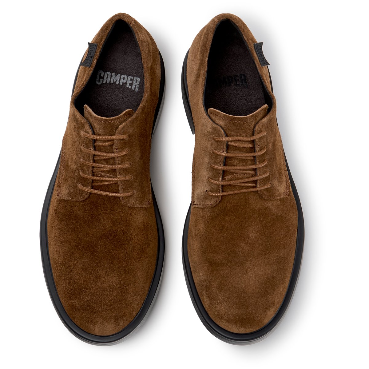 Derbies Dean Suede Leather brun moyen 027, CAMPER
