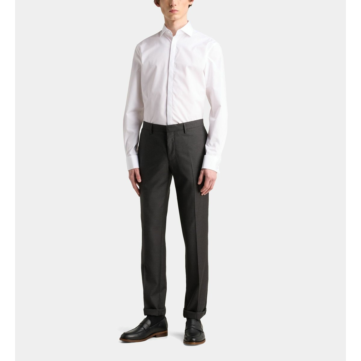 Chemise droite hsreprem sans repassage popeline de coton blanc, GALERIES LAFAYETTE