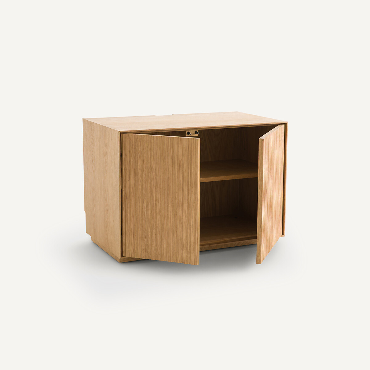 Mueble de almacenamiento cerrado, en roble y chapado, Mikube roble natural, AM.PM