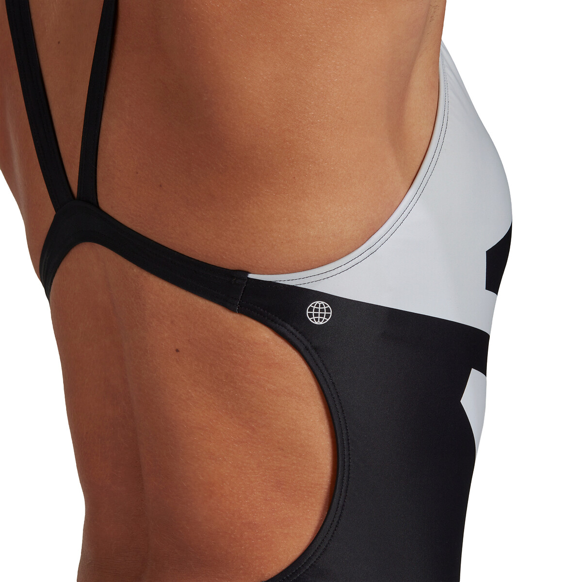 Costume da bagno intero nero/bianco, adidas Performance
