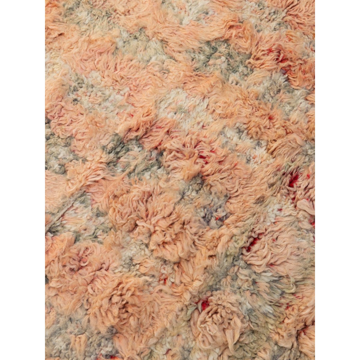Tapis rose et turquoise en laine Olivier N°40 - Bon état rose, DEBONGOUT