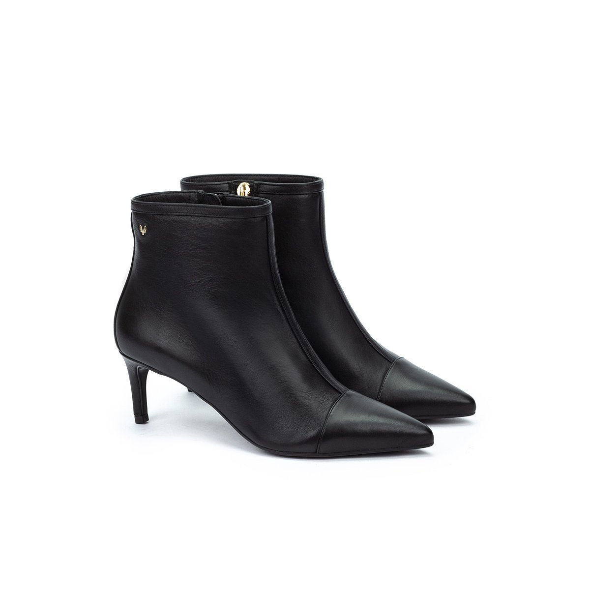 Bottines à talon cuir Fonte black, MARTINELLI