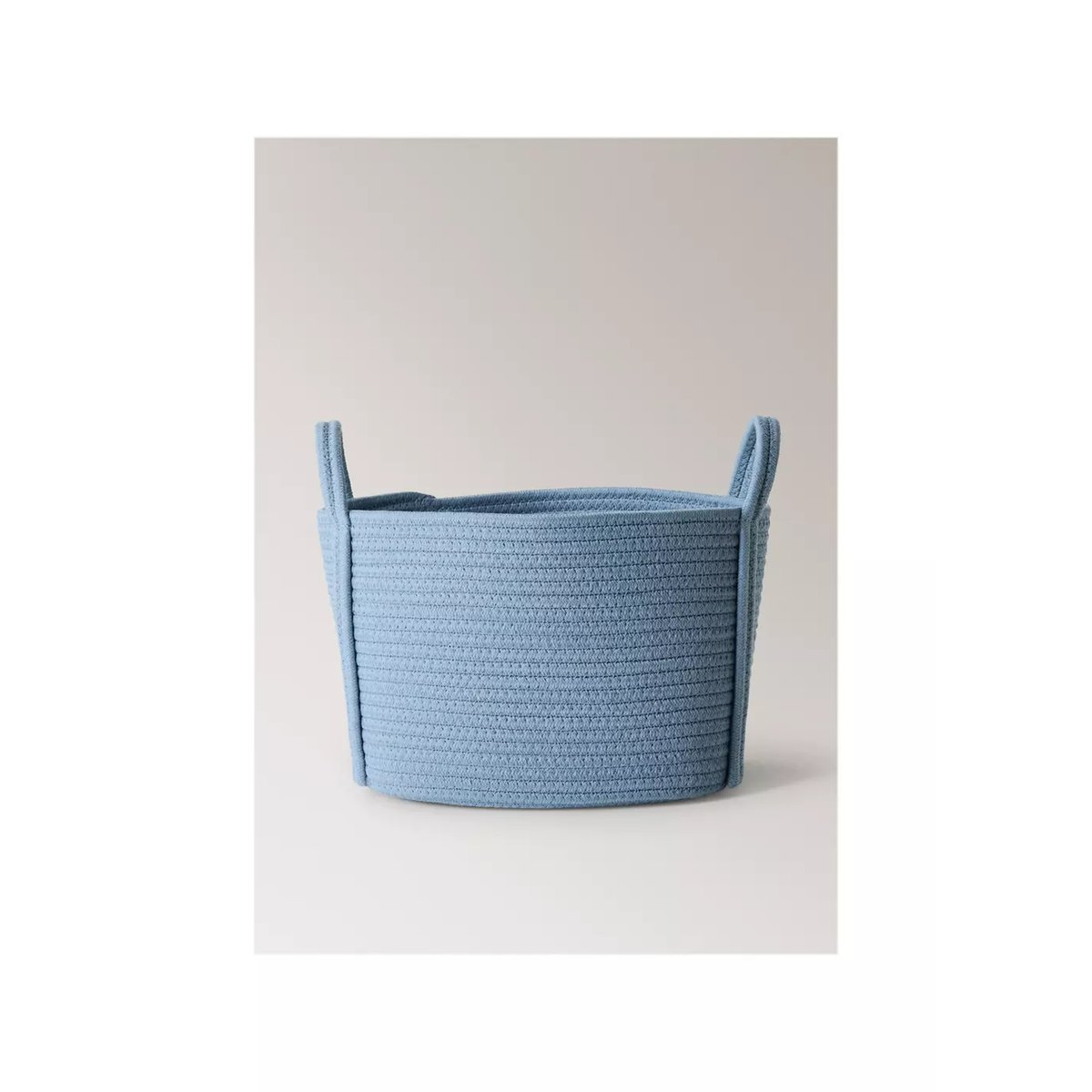 Panier enfant moyen en coton bleu ciel, MANGO HOME