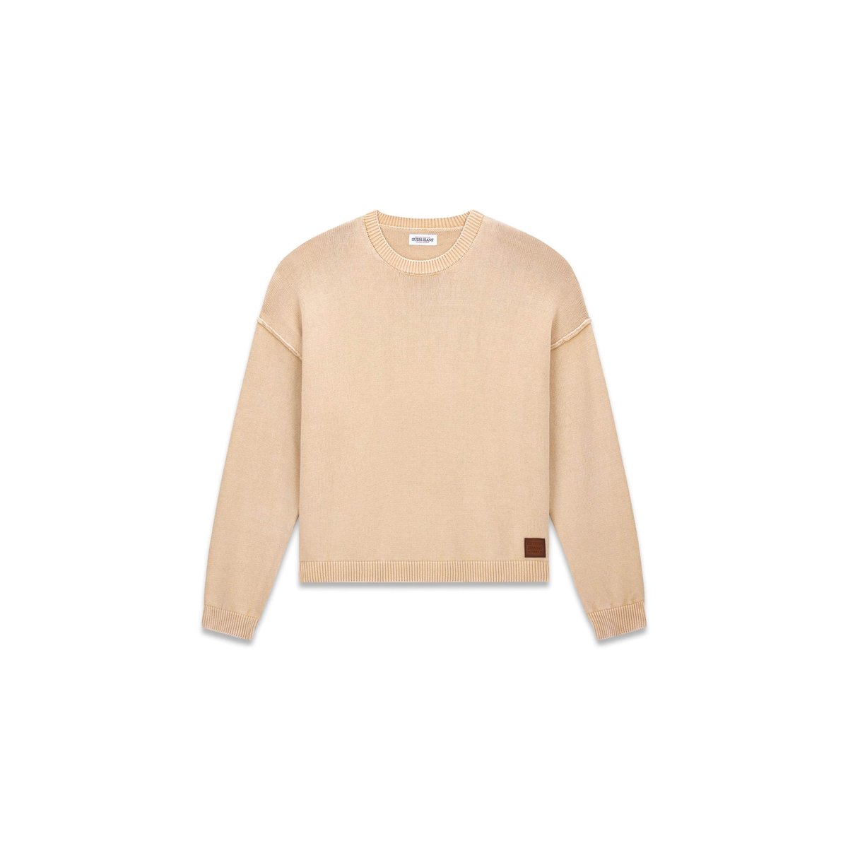 Pull Coupe Régulière beige, GUESS
