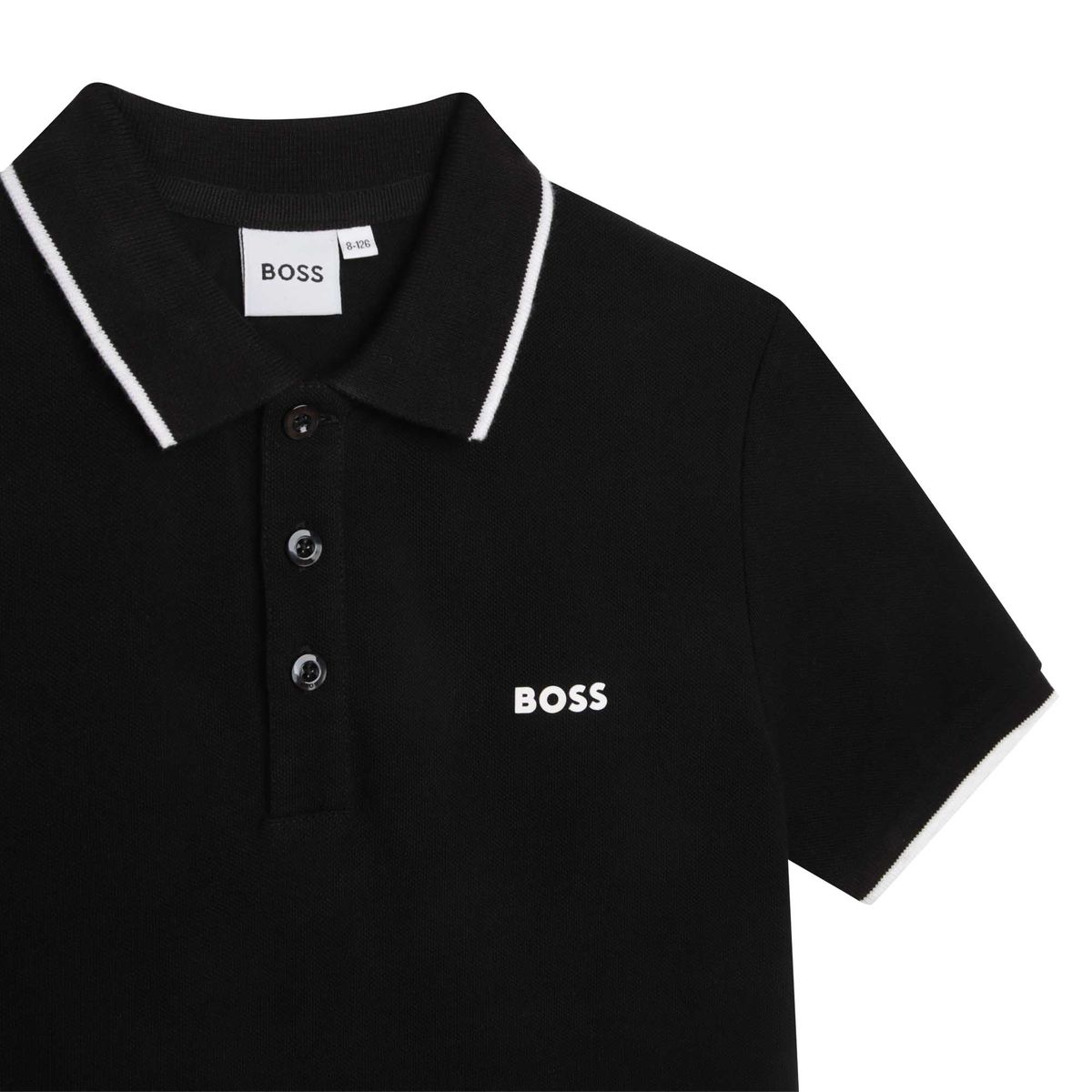 Polo manches courtes black, BOSS KIDSWEAR