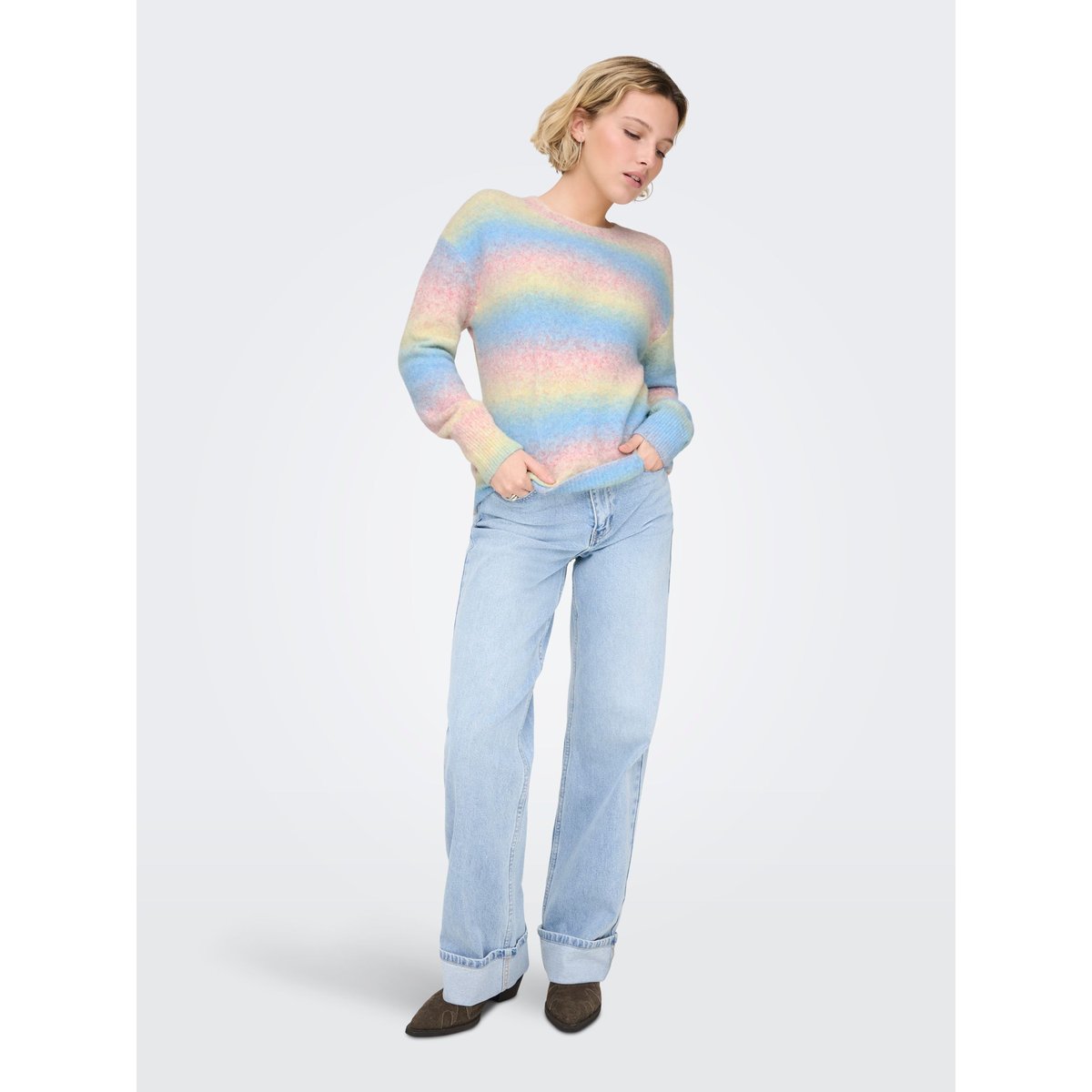 Pull En Maille ultramarine, ONLY