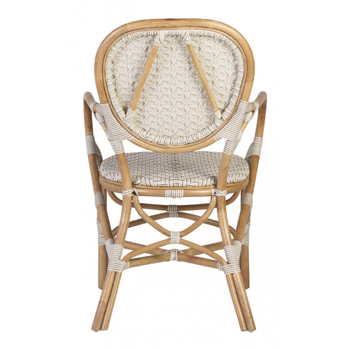 Fauteuil rotin marron, DECORATION D’AUTREFOIS