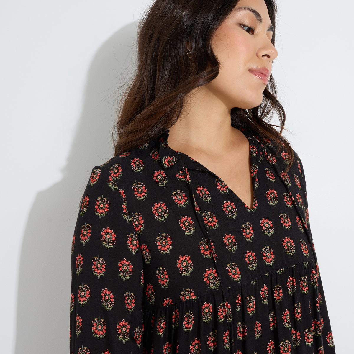 Robe imprimée noir, GRAIN DE MALICE