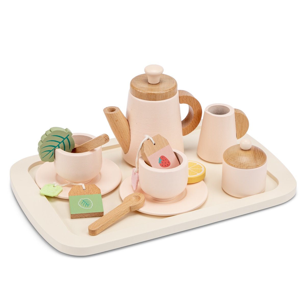 Service à thé avec plateau blanc, NEW CLASSIC TOYS