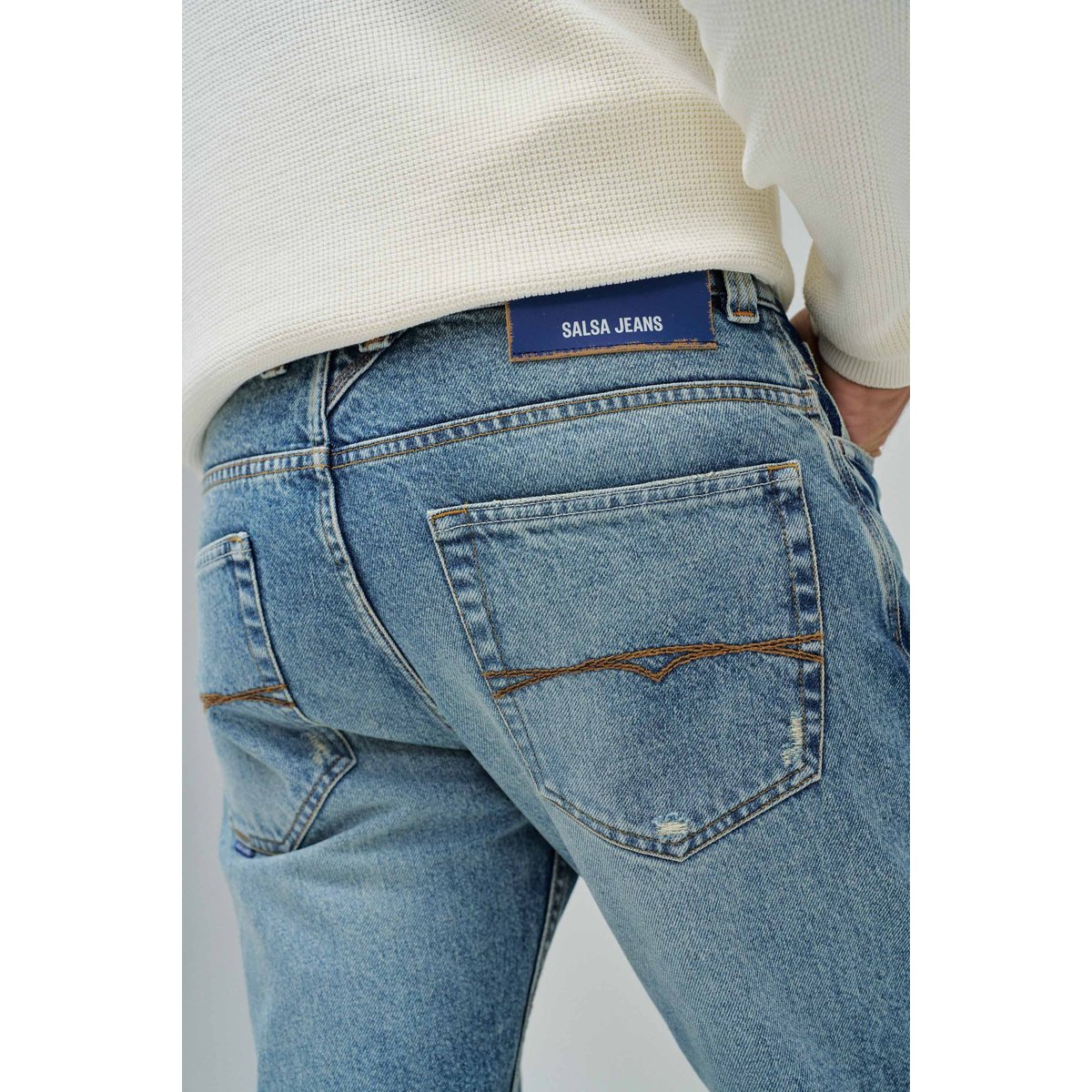 JEAN REGULAR FIT CRAFT SERIES bleu vintage, SALSA JEANS