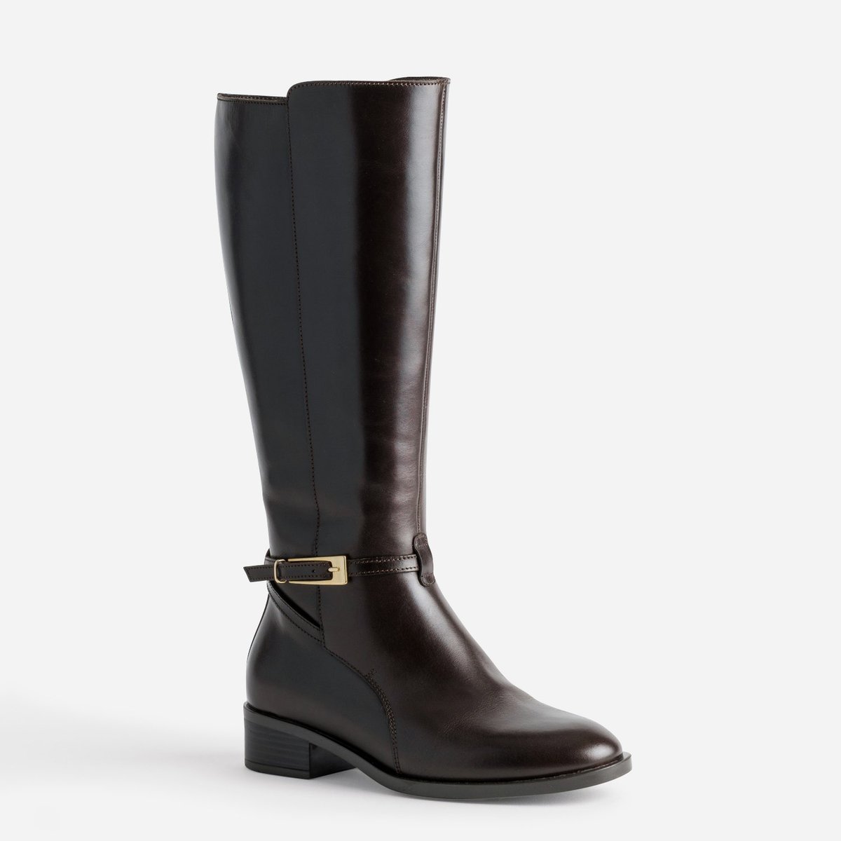 Botte Plate en cuir CLOTILDE chocolat, ERAM