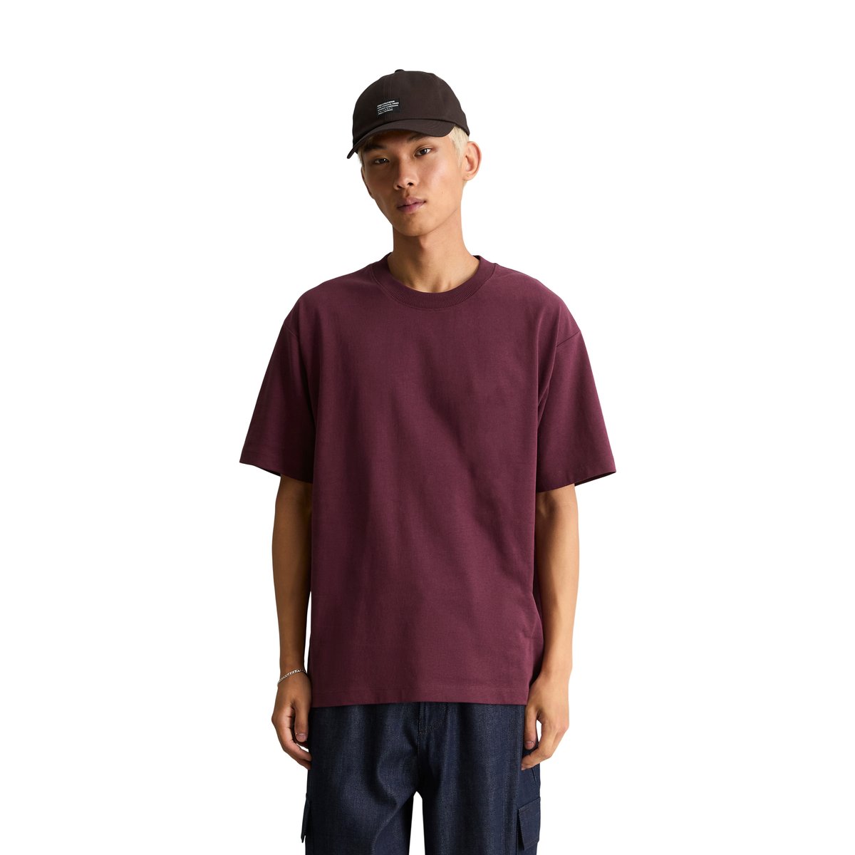 T-shirt ample en jersey de coton bio épais violet, MARC O’POLO DENIM