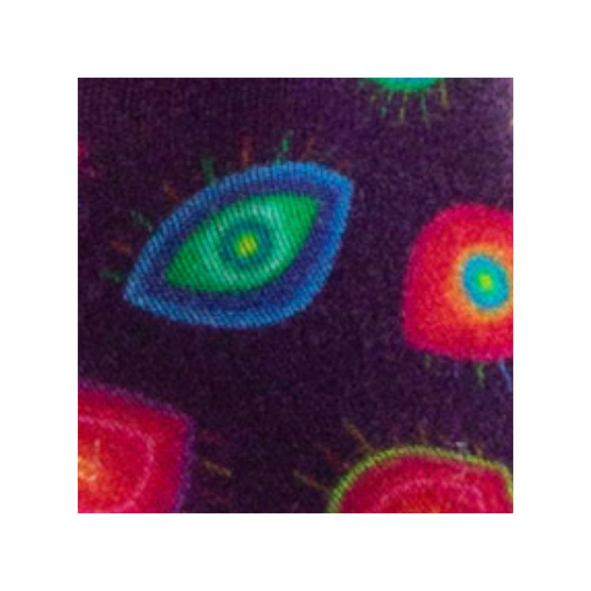 Mi-chaussettes femme Kindy imprimées 'all over oeil' viscose de bambou violet, KINDY
