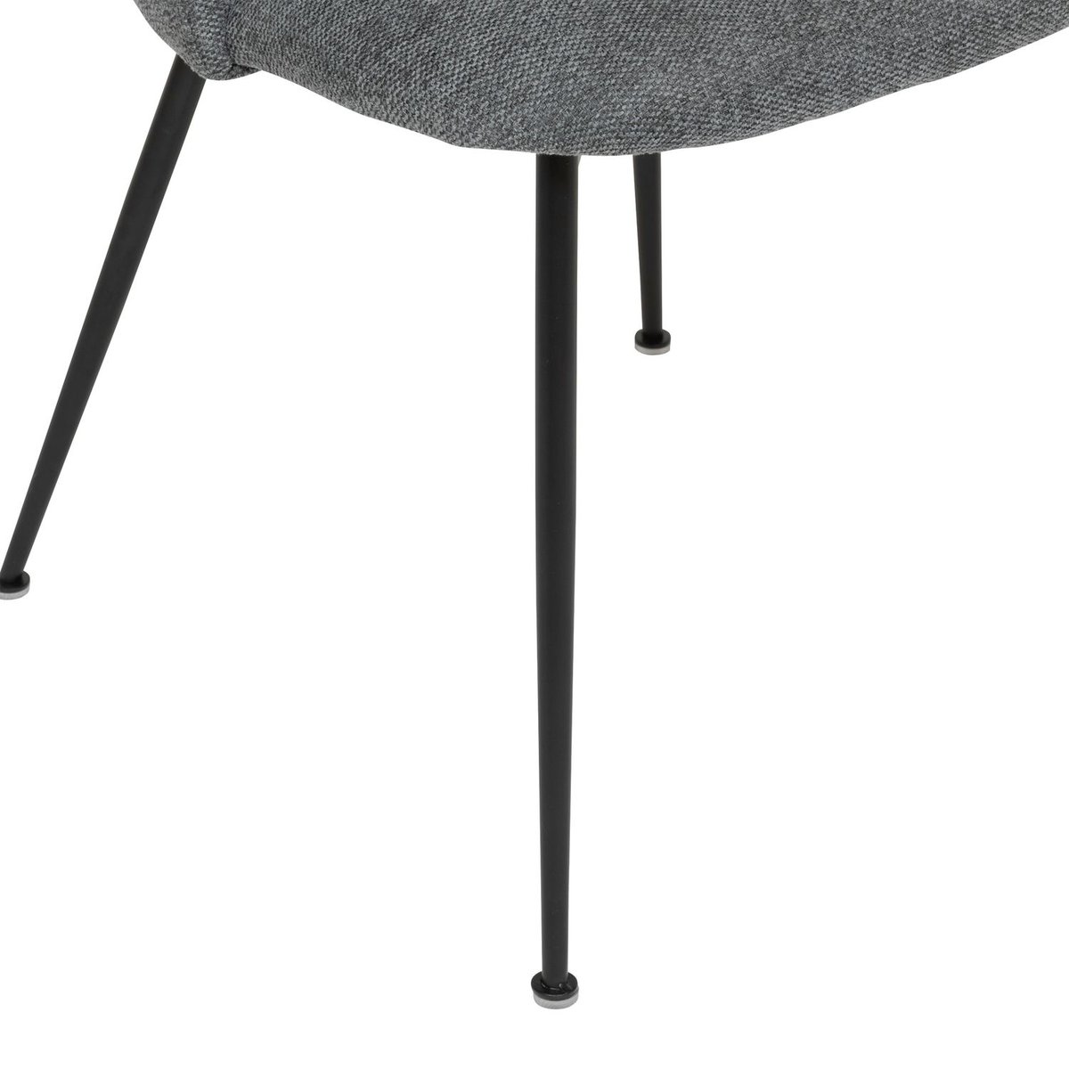 Lot de 4 chaises en tissu avec pieds métal RAVEN gris, TOILINUX