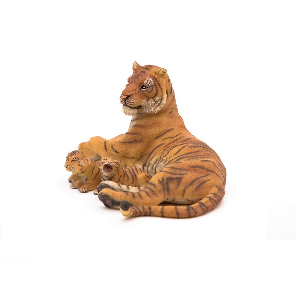 Figurine Tigresse couchée allaitant marron, PAPO