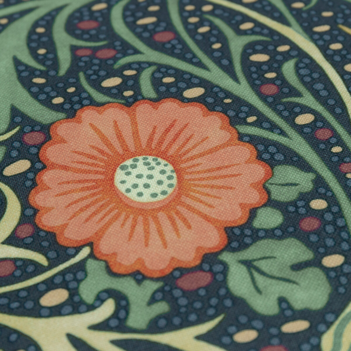 Seaweed Printed Piped Indoor/Outdoor Cushion indigo, MORRIS & CO.