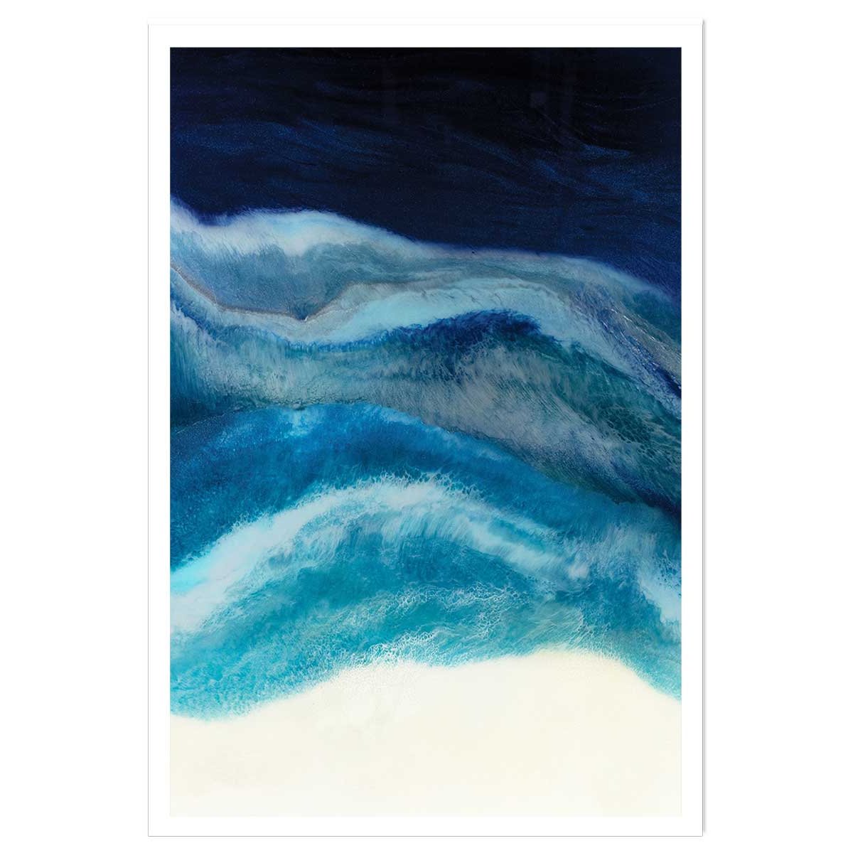 Poster abstrait blue crawling affiche seule, HEXOA